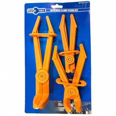 Flexible hose clamps set 3pcs, angled 90°