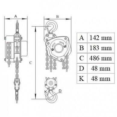 Chain block 3t 2