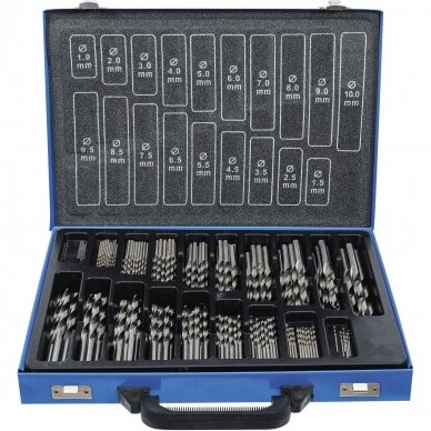 Twist drill set DIN338 170pcs. (1-10mm)