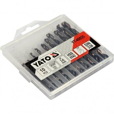 Twist drill set HSS double-sided (10pcs) 3.0-6.0mm 3