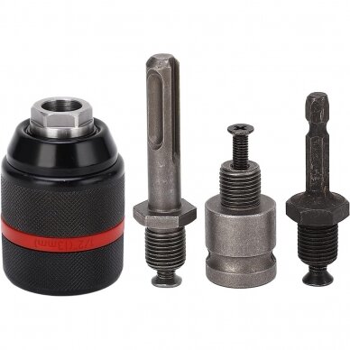 Drill chuck 1/2'' Ø2-13mm with adapters 4pcs 1