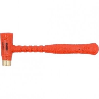 Brass hammer with shock absorbing head