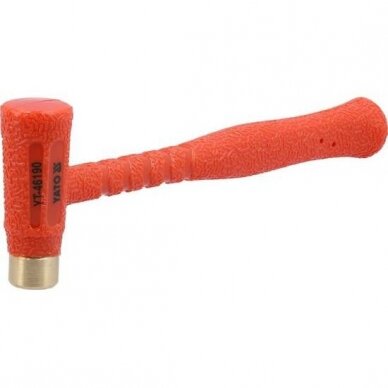 Brass hammer with shock absorbing head 3