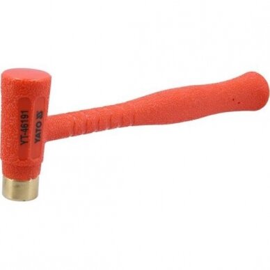 Brass hammer with shock absorbing head 2