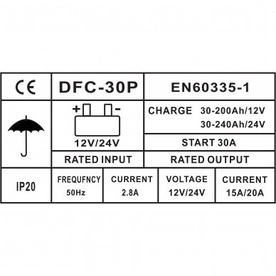 Battery charger 12/24V 27A 240Ah 5