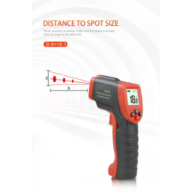 Digital infra-red thermometer / pirometer 550°C 3