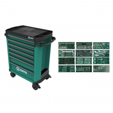 Roller cabinet with tool set trays, 246pcs.