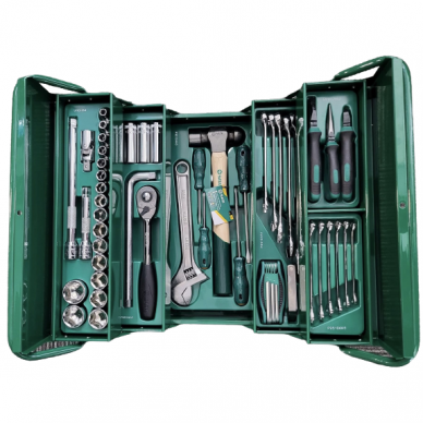 Tool box with trays and SATA tools 1