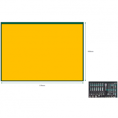 Įrankių spintelė 11-os stalčių PRO su įrankiais 300vnt. 6