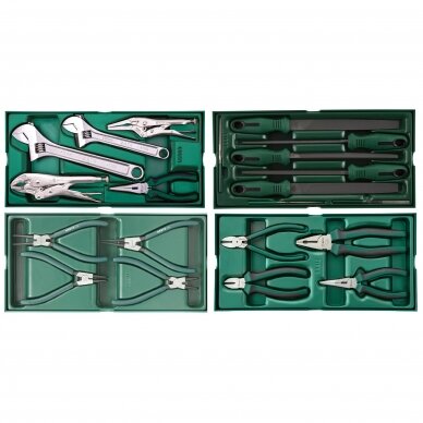 Roller cabinet PRO with tool set trays, 300pcs. 9