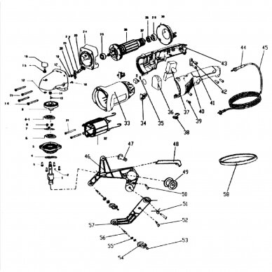 Tube belt sander spare part no. 53+54 Plastic roller installed set 3