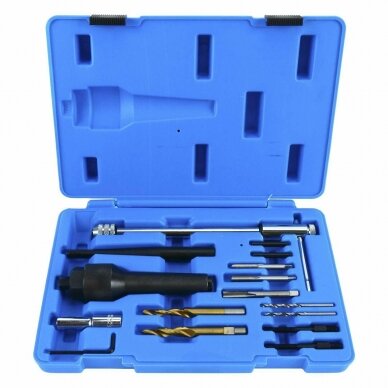 Glow plug removal & drilling set 16pcs