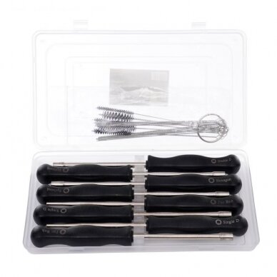 Keys for adjusting carburetors 8 pcs + brushes 4