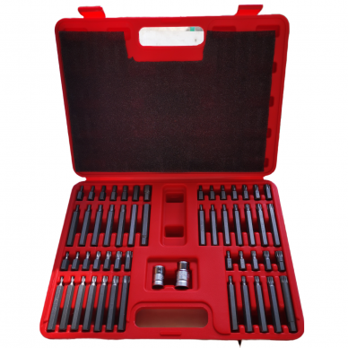 Screwdriver bit set 54pcs TORX, TORX SEC, HEX, SPLINE