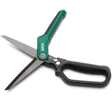 Rubber grip long-blade heavy duty scissors 280mm 3