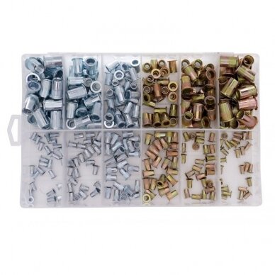 Aluminium and steel nut rivets M3-M10, 300pcs KD10486 1