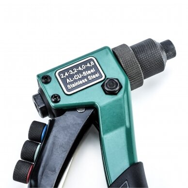 Hand riveter 200mm 2.4-4.8mm high leverage 3