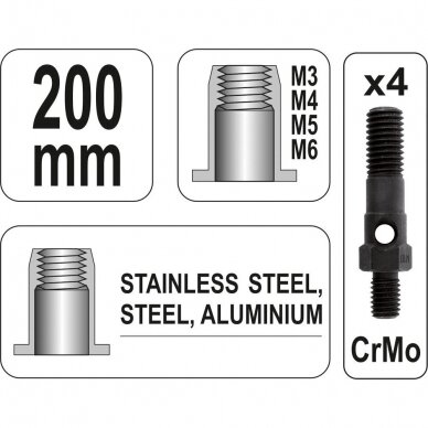 Kniediklis srieginėms kniedėms M3-M6 2