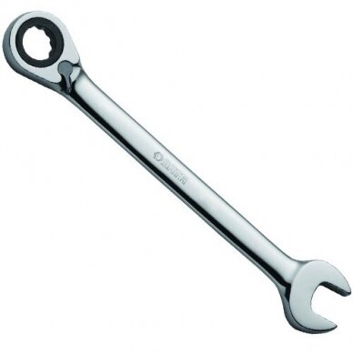 Reversible combination gear wrench