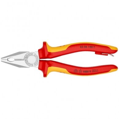 Combination pliers insulated 180mm (1000V) KNIPEX