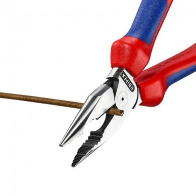 Kombinuotos replės siauromis žiaunomis 185mm KNIPEX 4