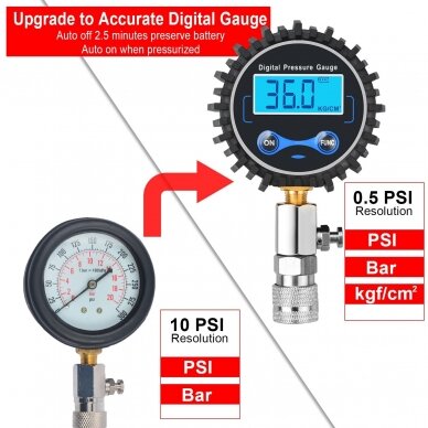 Petrol engine compression tester with digital gauge 8pcs 3