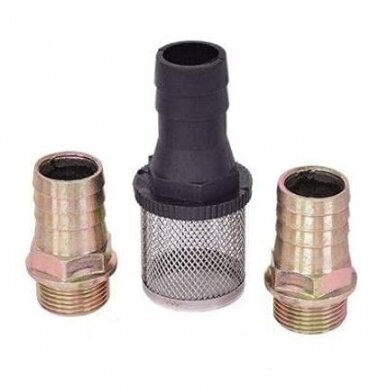 Spare part. 2pcs of couplers 3/4" - 1" and 1pc filter 1" for diesel fuel transfer pump DCTP60