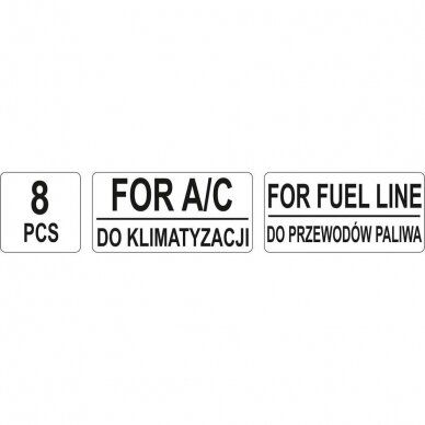 Fuel/AC disconnect tool set 8pcs 3