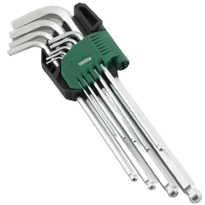 Hex key extra long ball point set 9 pcs (1.5-10 mm)