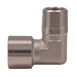 L-type connector F. Internal thread 1/2" x M. External thread 1/2"