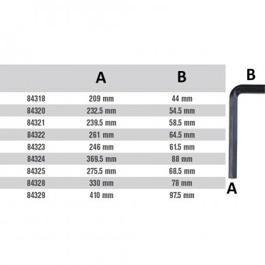 L-type hex key extra long 4