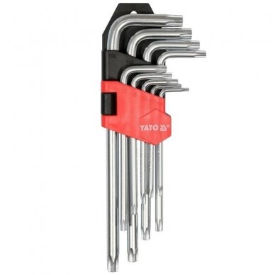 L-type hex key TORX  set 9pcs. (T10-T50) with hole