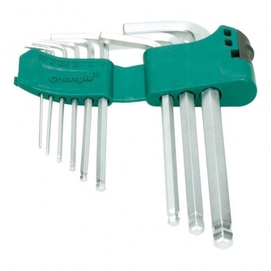 L-type hex key short, ball point set 9pcs. 1