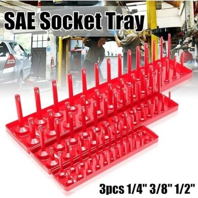 Tray set (6pcs) for sockets SAE and Metric 2