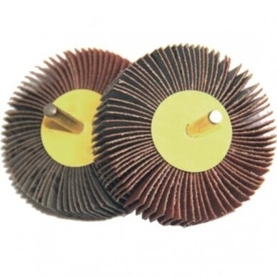 Aluminum oxide flap disc with shaft