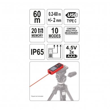 Laser distance meter 0.2-60m 4