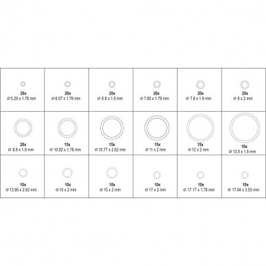 O-ring set 270pcs HNBR for air conditioning 2