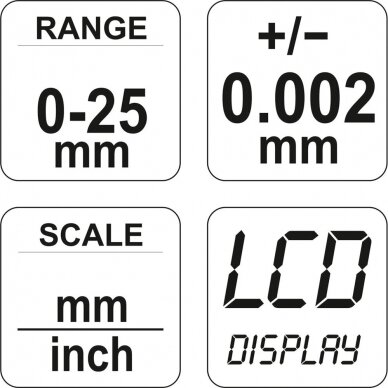 Digital micrometer 0-25mm 3