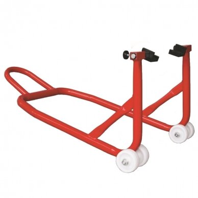 Motorcycle support stand for rear wheel