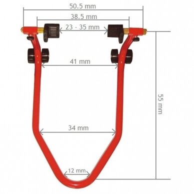 Motorcycle support stand for rear wheel 3