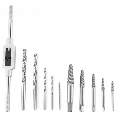 Screw extractor set and HSS drill bits 11pcs. 1