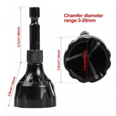 Chamfer remover Ø3-20mm for drill 3