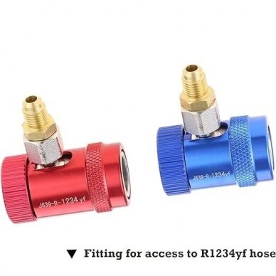 AC R1234yf quick coupler 1/4'' male port high/low 2pcs 4