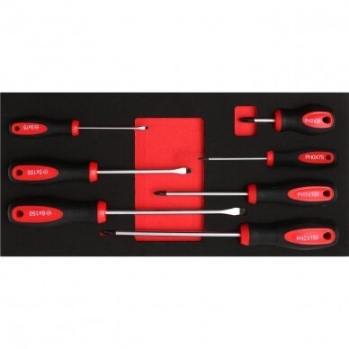 Tray. Screwdriver set 7pcs.