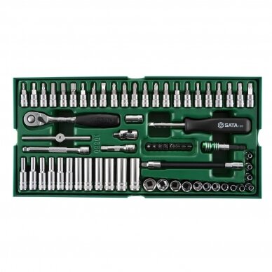 Tray.  Socket set. 1/4" Dr.  66pcs.