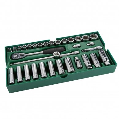 Tray. Socket set. 3/8" Dr.  33pcs. 1