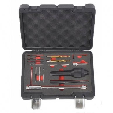 Glow plug removal & drilling set 16pcs.