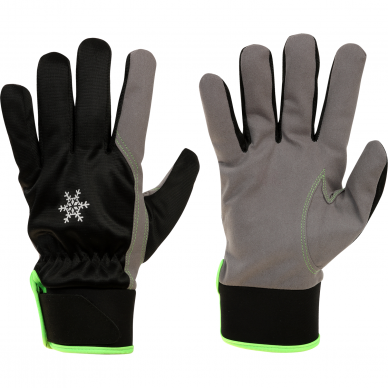 Winter work gloves with PU palm STEPO WINTER 163W