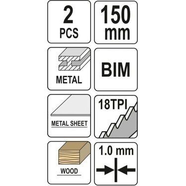 Blade 150mm 18TPI (2pcs) for saw 1