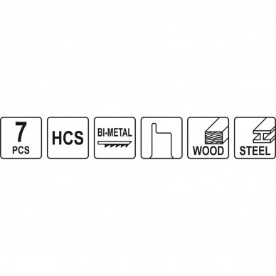 Blade set for reciprocating saw (7pcs) 1